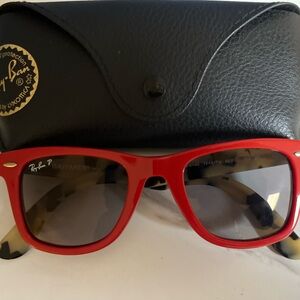 Ray-Ban Vibrant Red Sunglasses with Black Case